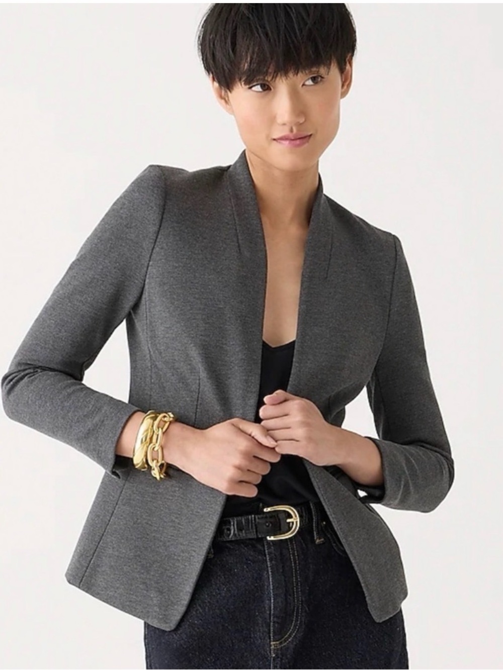 J. Crew Going-out blazer in stretch twill Heather Dove Size 14